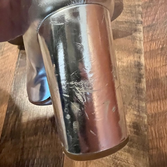 PRADA Leather Silver Block Heel Pumps - Picture 11 of 15